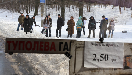 В маршрутку по сугробам