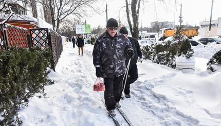 Последствия снегопада в Одессе