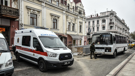 Драка на митинге в Одессе