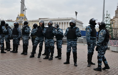 На Майдане Незалежности митингующих нет, только милиция и 