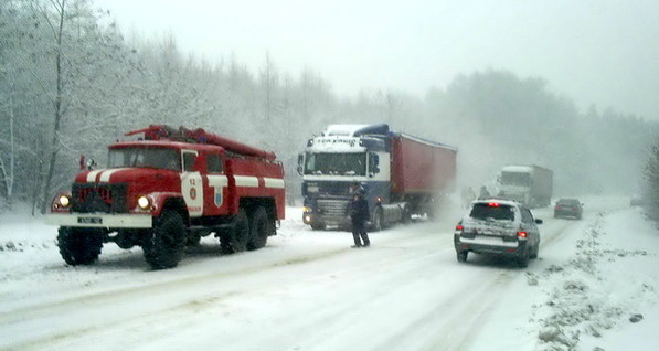 В Запорожской области из-за непогоды застрял автобус с россиянами