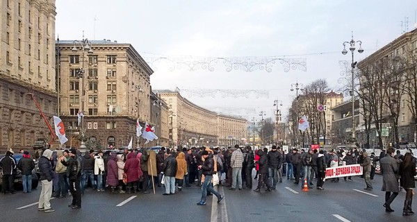 Владельцы МАФов перекрыли Крещатик