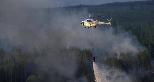 Дождь помог людям справится с пожаром в Чернобыле