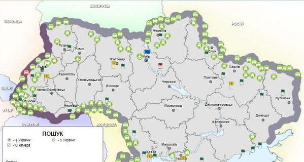 Пограничники создали онлайн-карту загруженности пропускных пунктов Украины 