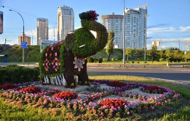 Фотофакт. На Оболони расцвел слон