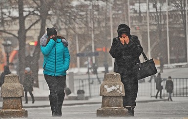 В Украину идут снегопады и метели