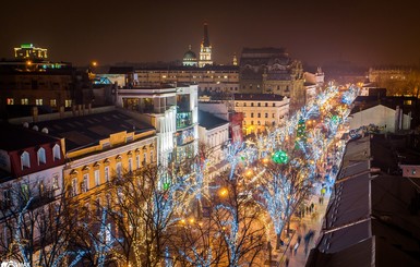 Новогоднюю Одессу показали с высоты птичьего полета