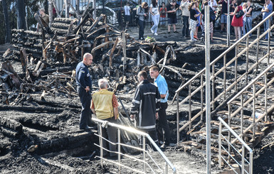 Пожар в Одесском лагере 