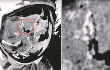 На снимке НАСА человек стоит на поверхности Луны без скафандра? 