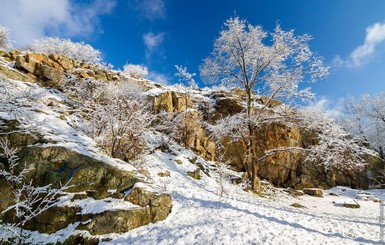 Запорожский фотограф запечатлел волшебную заснеженную Хортицу 