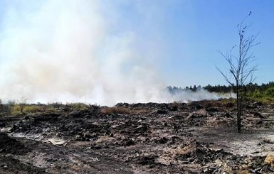 В Балаклее снова крупный пожар, в этот раз загорелась свалка