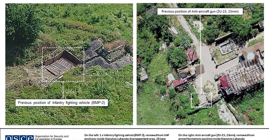Миссия ОБСЕ не может окончательно подтвердить развод сил в Станице Луганской