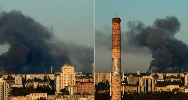 В Донецке гремят взрывы на складах боеприпасов