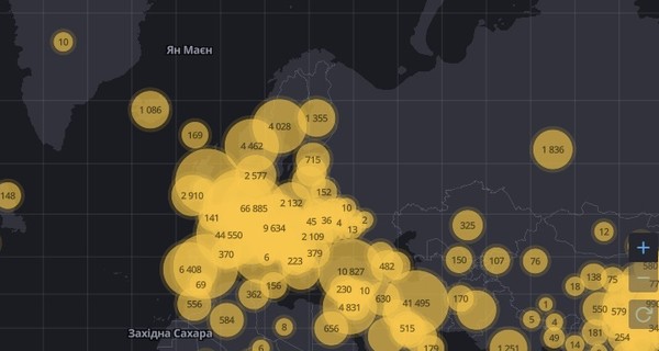 В СНБО презентовали онлайн карту распространения COVID-19 в Украине и мире