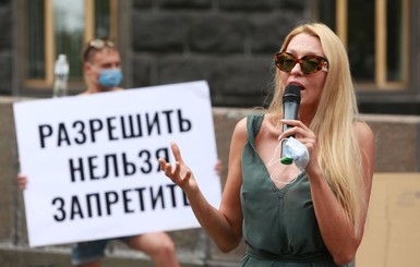 Полякова на митинге под Кабмином: У Винника отменяются концерты, у Монатика, Потапа - где они все?