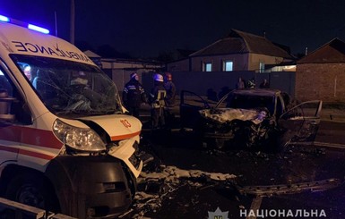 В Харькове иномарка устроила ДТП со 