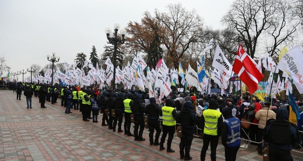 Заседание Рады задержалось из-за протестов предпринимателей 