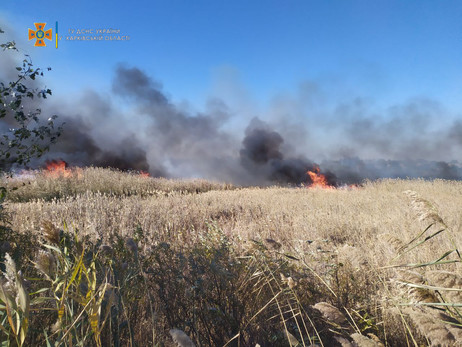 У Балаклії локалізували пожежу на Центральній вулиці, яка погрожувала житловим будинкам