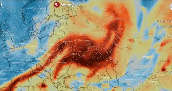 Шлейф ядовитого оксида серы накрыл Украину целиком