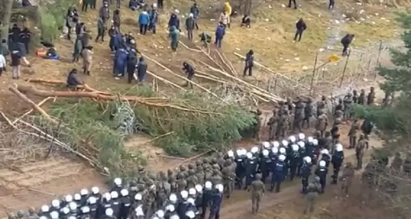 В сети появилось видео стрельбы на белорусско-польской границе