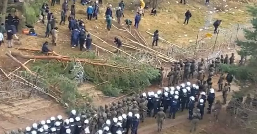 В сети появилось видео стрельбы на белорусско-польской границе