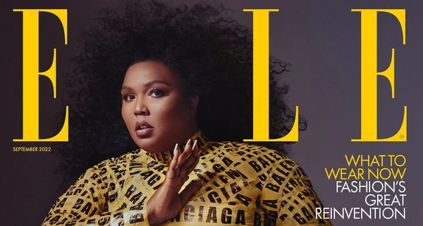 Рэперша Lizzo вслед за Кардашьян обмотала себя скотчем для обложки Elle