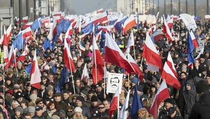 Митинг в поддержку Леха Валенсы