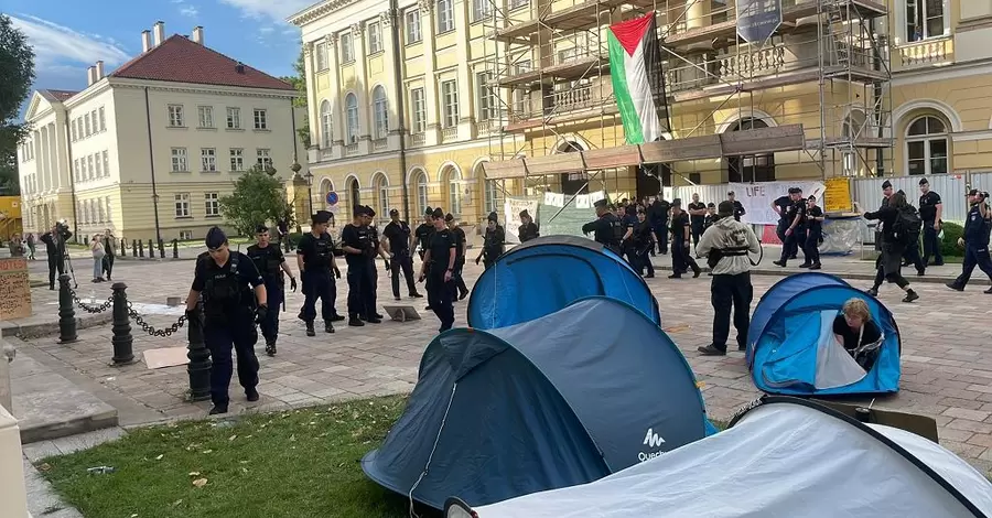 В Варшавском университете студенты протестуют в поддержку Палестины