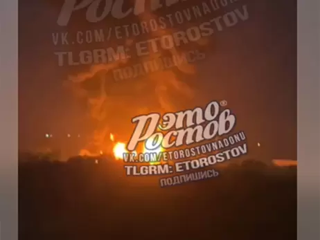 В Ростовской области после взрывов горят резервуары с нефтепродуктами