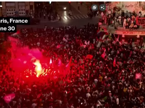 У Парижі після першого туру дострокових парламентських виборів розпочались протести