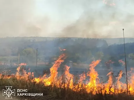 Через масштабну пожежу на Харківщині евакуюють ціле село