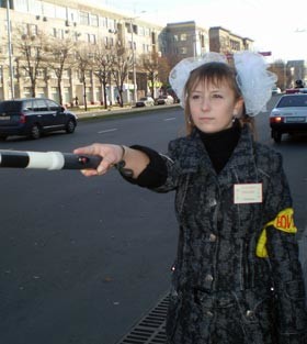 Воспитанием нарушителей ПДД занялись дети 